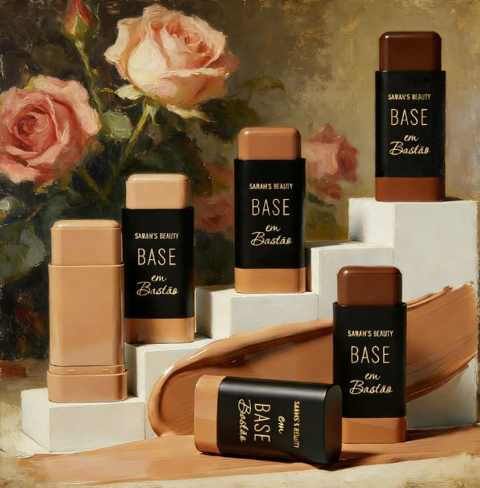 Sarah's Beauty Base em Bastão - Toque Aveludado com Espalhamento Fácil​ ,  Alta Cobertura   ✨ Envío rápido