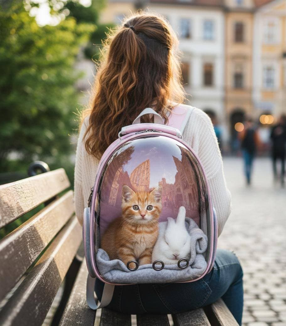 Mochila Pet Visão Panorâmica Astronauta Cachorro Gato Cão