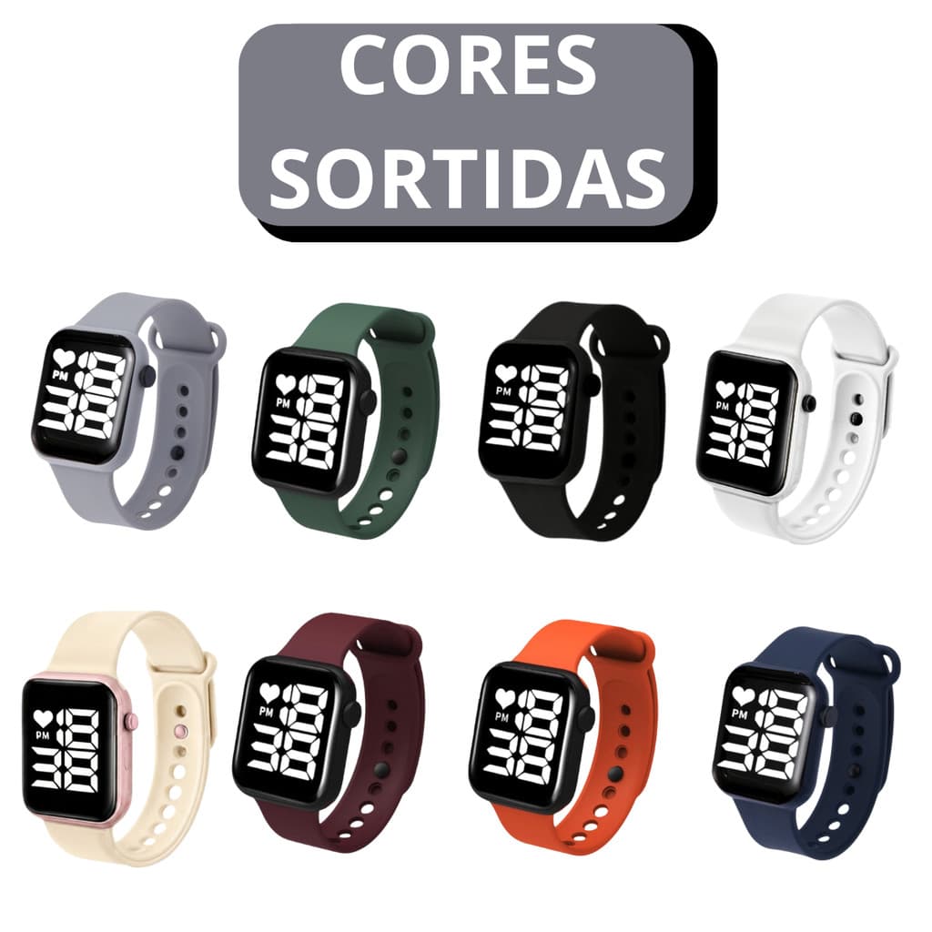Kit 5 Relógios Digital SKMEI Masculino Esportivo LED Resistente à Água