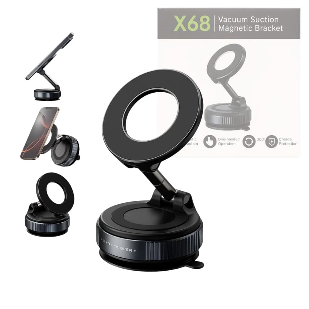 Suporte  com Ventosa de Sucção e Base a Vácuo  Magnético para Celular 360°XLS X68