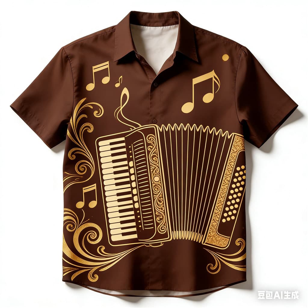 Novas Camisas Vibrantes Com Tema Musical : Gradiente Rosa/Accordão/Instrumento Azul/Estampas De Guitarra Verde , Tops Ca