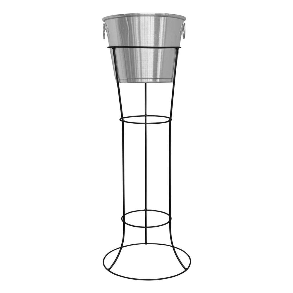 Base de Chão para Balde de Gelo ou Champanheira – Suporte Alto Metálico para Bebidas em Festas