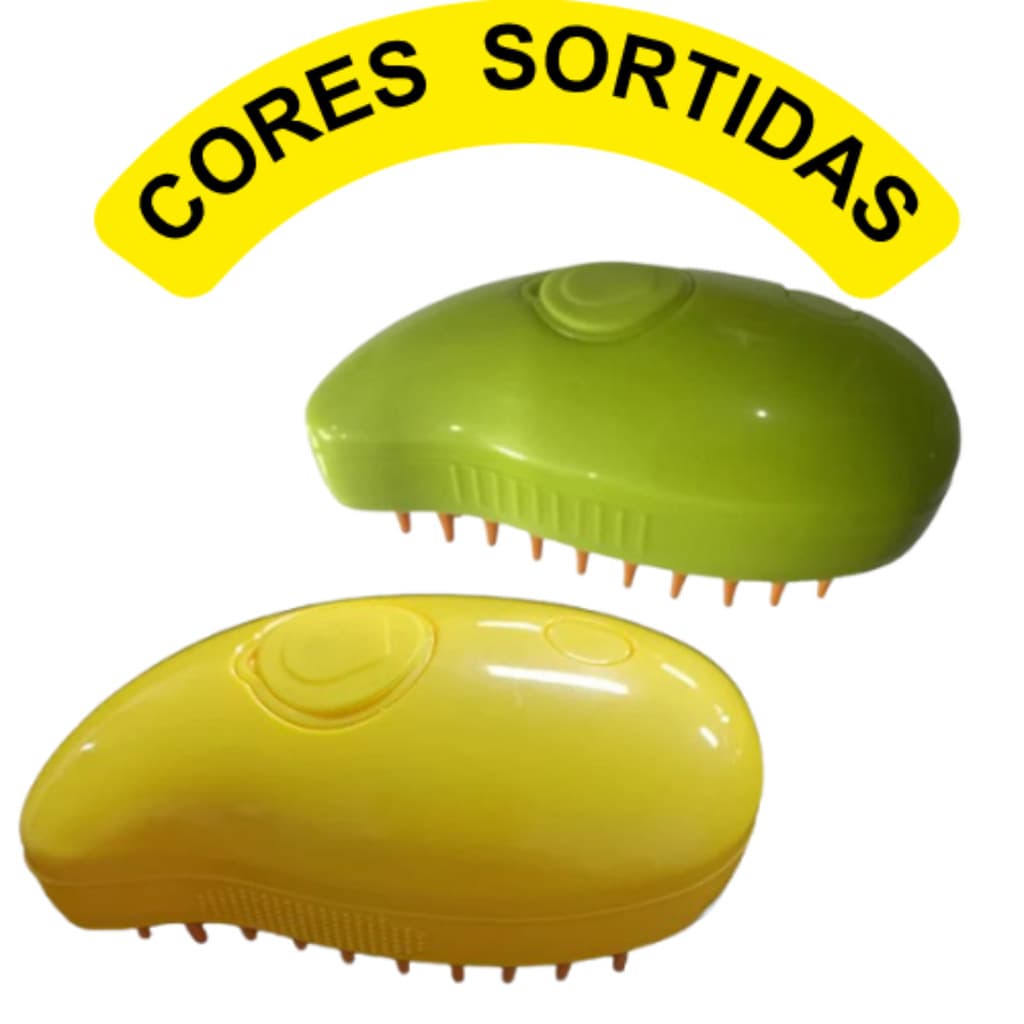 Escova Solta Vapor Para Pet Bivolt Cães e Gatos- Cor Sortida