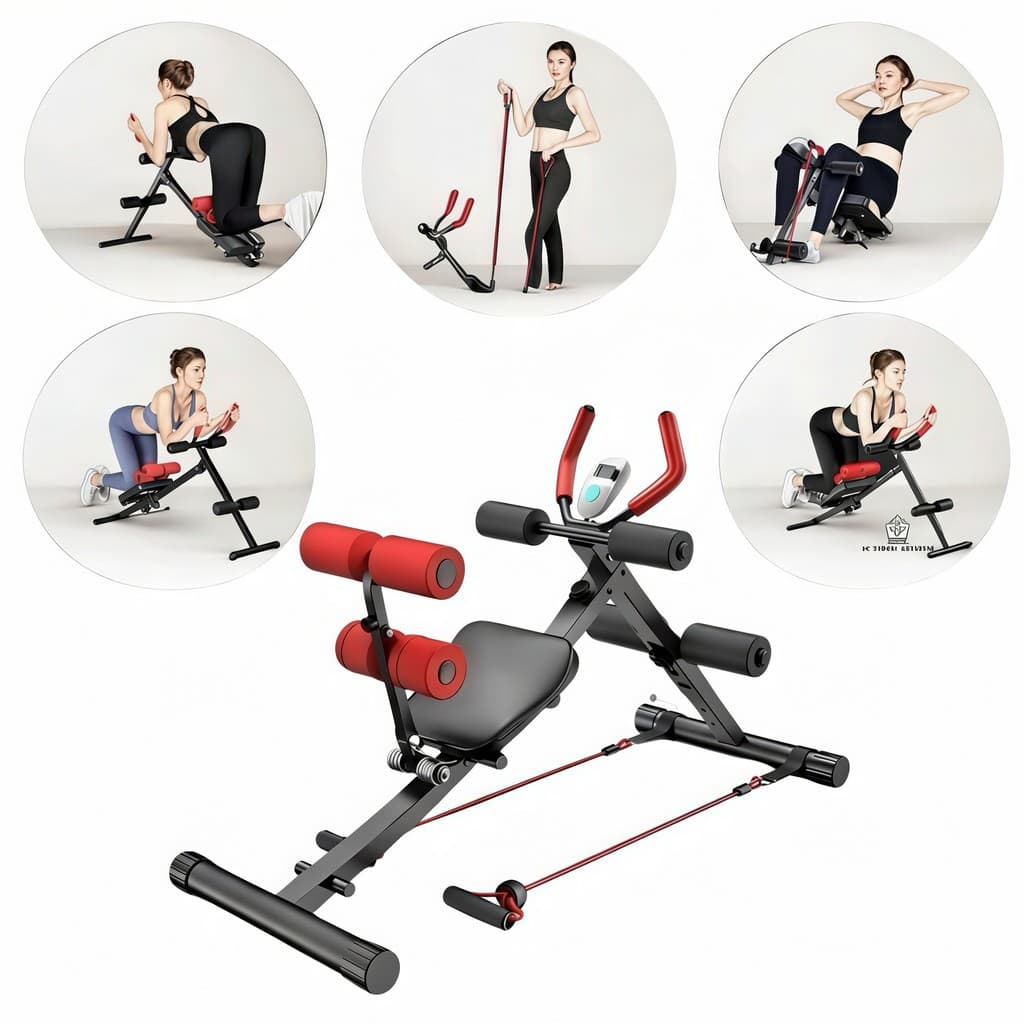 Aparelho de Musculação Abdominal para Treino em Casa, Ajustável e Resistente até 150KG