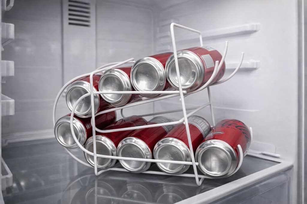 Suporte Organizador de Latas para Geladeira - Armazenamento Prático para Refrigerantes e Bebidas
