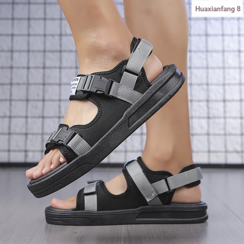 Sandálias masculinas verão exterior usar sapatos casuais de sola grossa sandálias de condução homens esportes praia sand