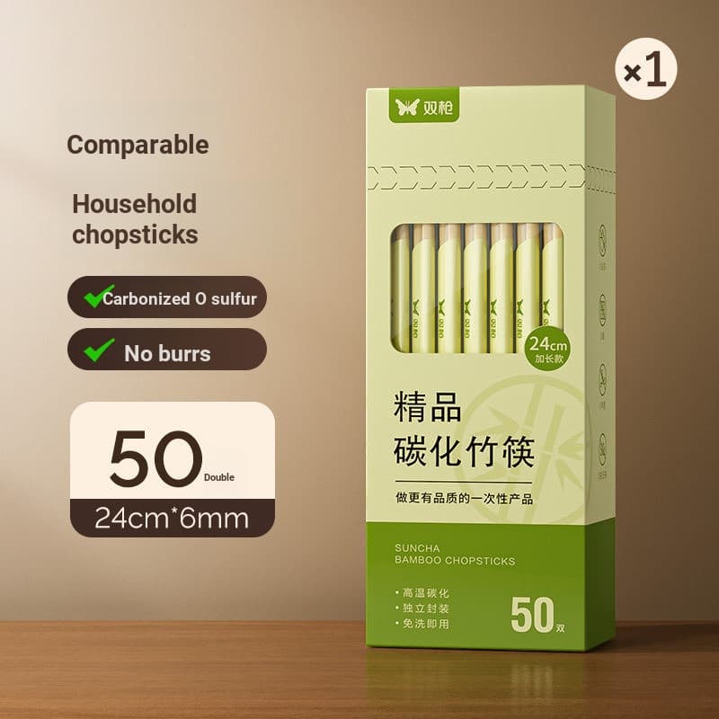 [Embalagem Individual 50 pares] Pauzinhos descartáveis Pauzinhos de bambu naturais ecologicamente corretos Pauzinhos de
