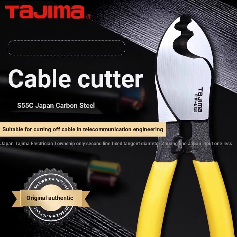 Japão Tajima cortadores de cabo tesoura de fio alicate de cabo eletricista tangent alicate de torção Manual alicate de d