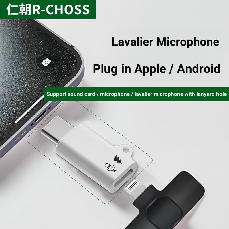 Adaptador de iluminação para typec Adequado para 16 Apple 17 Microfone 15 Plug Tipo-C para OTG Conversor de Interface Pl