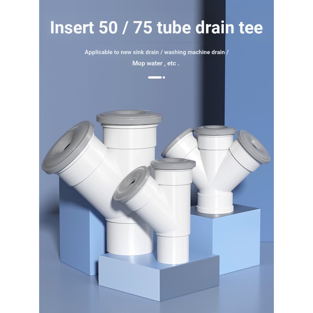 Cozinha 50 tubos de esgoto t 75 tubos dedicados tubo de drenagem de PVC junta em forma de y Diagonal desodorante de três