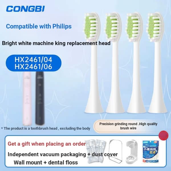 Limpeza de cabeça de substituição de escova de dentes elétrica se adapta à cabeça de escova de dentes elétrica HX2461/06