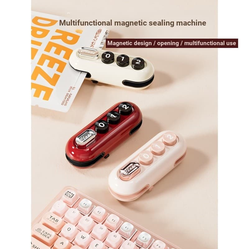 Máquina de selagem magnética pequena casa Mini selagem térmica lanches de cozinha fresco-mantendo ferramenta útil portát