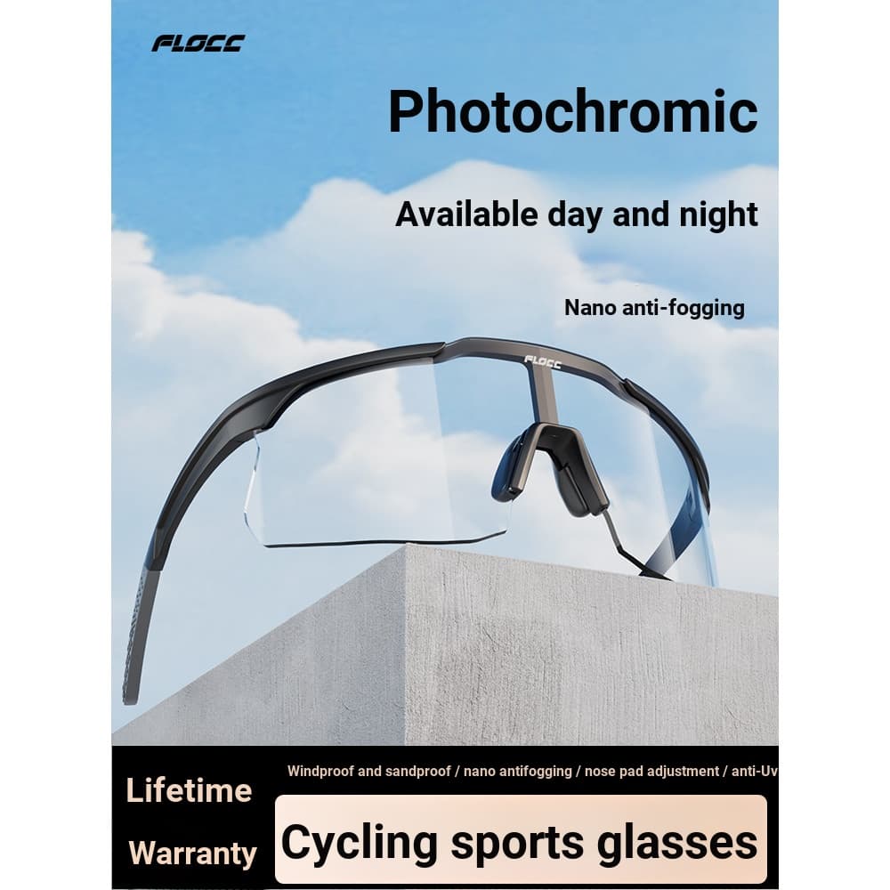 Óculos de ciclismo que mudam de cor, Anti-neblina, dia e noite, dupla utilização, óculos de ciclismo, homens, mulheres,