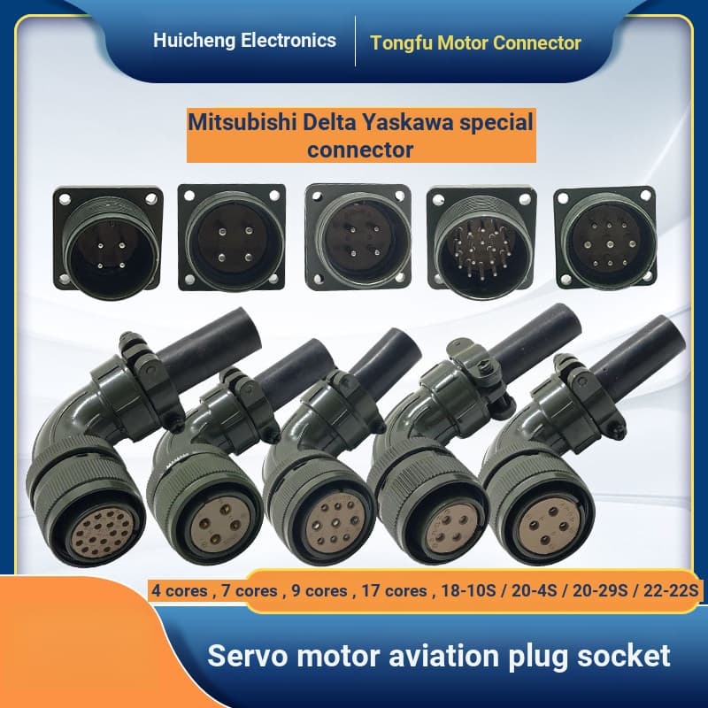 Agawa Delta Servo Motor Dedicado Aviação Curva Plug 18-10S/20-29S/22-22S 4-Core 9/17 Core