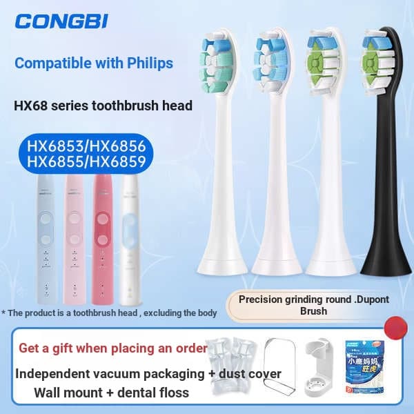 Limpeza da cabeça de substituição da escova de dentes elétrica se adapta à cabeça da escova de dentes elétrica HX6850/68
