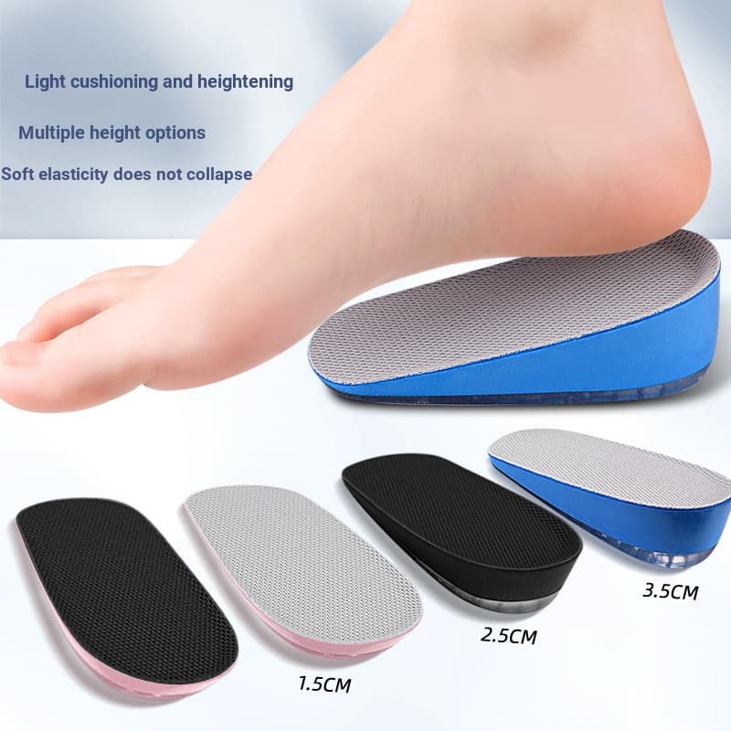Cross-Border invisível aumentando malha respirável GEL interior aumentando meia palmilha masculino feminino meio tamanho