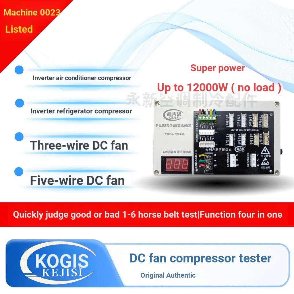 Inversor de ar condicionado ventilador compressor Detector de três linhas cinco linhas ventilador geladeira compressor d