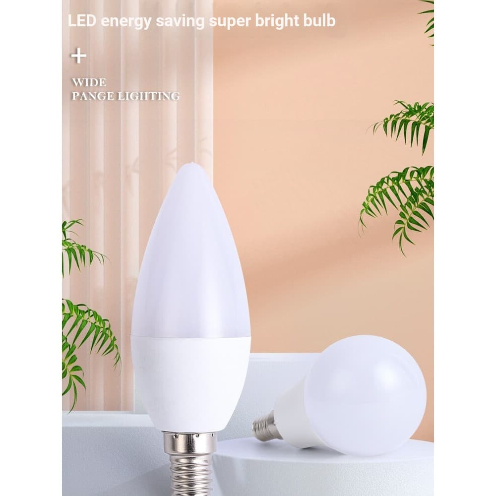 E14 pequeno parafuso luz branca quente luz amarela lâmpada de cristal lustre lâmpada LED de poupança de energia Super br