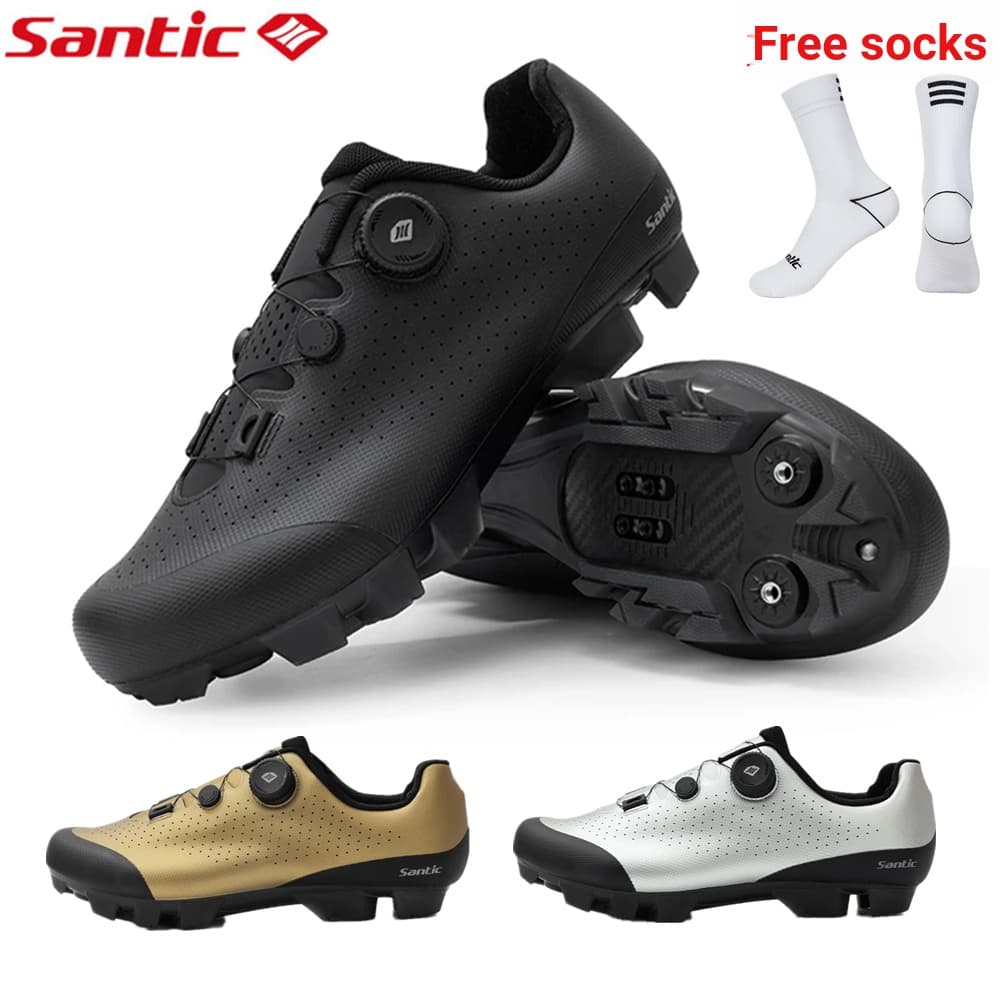Santic santic santic masculino feminino mountain bike sapatos de bloqueio bicicleta esportes ao ar livre sapatos de cicl