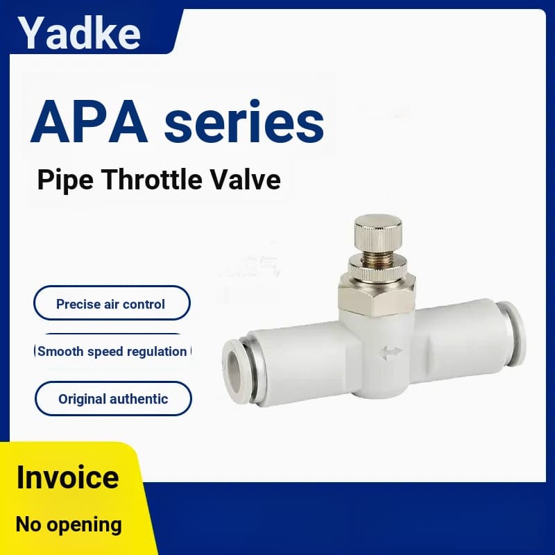 Válvula pneumática do acelerador Yadeke AIRTAC X-APA-4-6-8-10-12mm Válvula reguladora de velocidade da junta reguladora