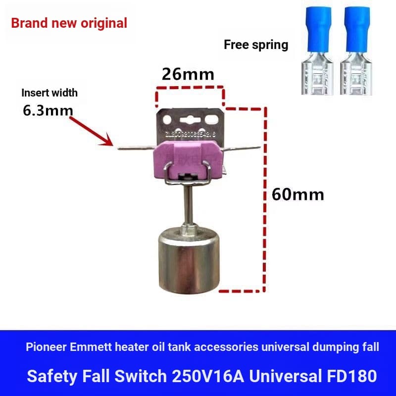 FD180 Pioneer Aquecedor Óleo Ting Acessórios Interruptor de queda de despejo universal 250V16A Emmet Universal RBLZ