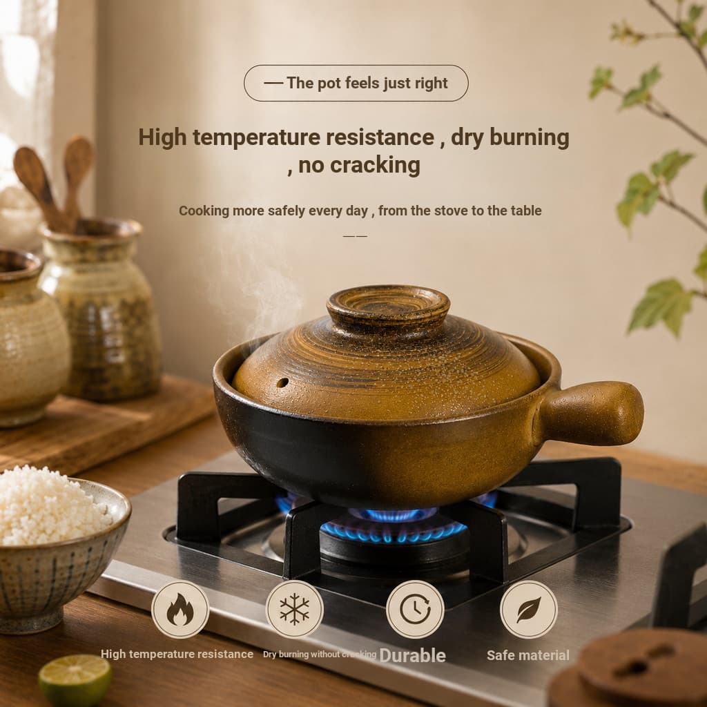 Retro Claypot arroz dedicado caçarola uma pessoa comida doméstica comercial berinjela pote arroz macarrão pequena caçaro