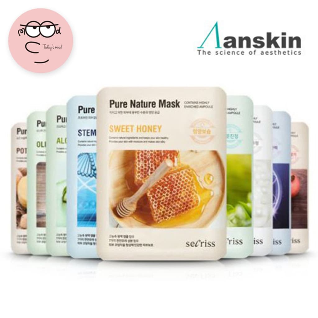 [Anskin] Face sheet Mask (13 Types) | De Borracha Korea No . 1 collagen Anskin Essência De Colágeno