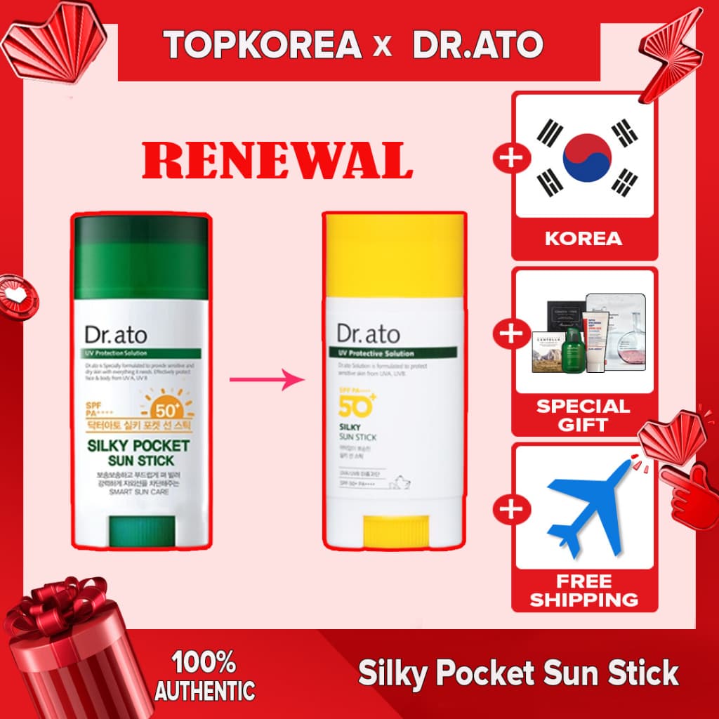 ★ Dr.ato Silkky Pocket Sun Stick 17g Fps 50 + PA +/TOPKOREA/Envio Da Coreia