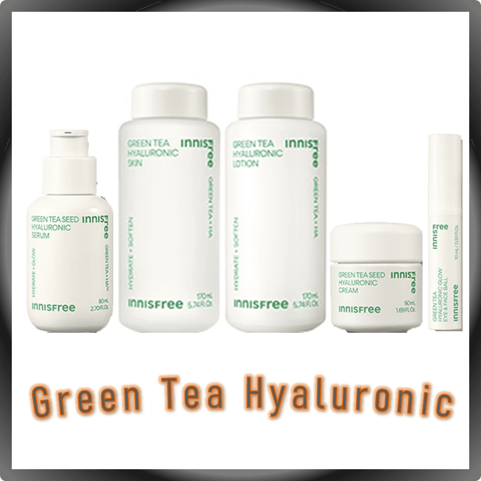 innisfree Chá Verde Hialurônico / innisfree Green Tea Hyaluronic (Lotion / Skin , Seed Eye&Face Ball, Seed Cream / Seed Serum)