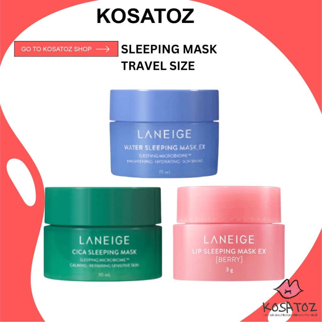 Máscaras De Dormir Laneige (Água , Cica , Lip Berrry)-Estoques Prontos Da Coreia