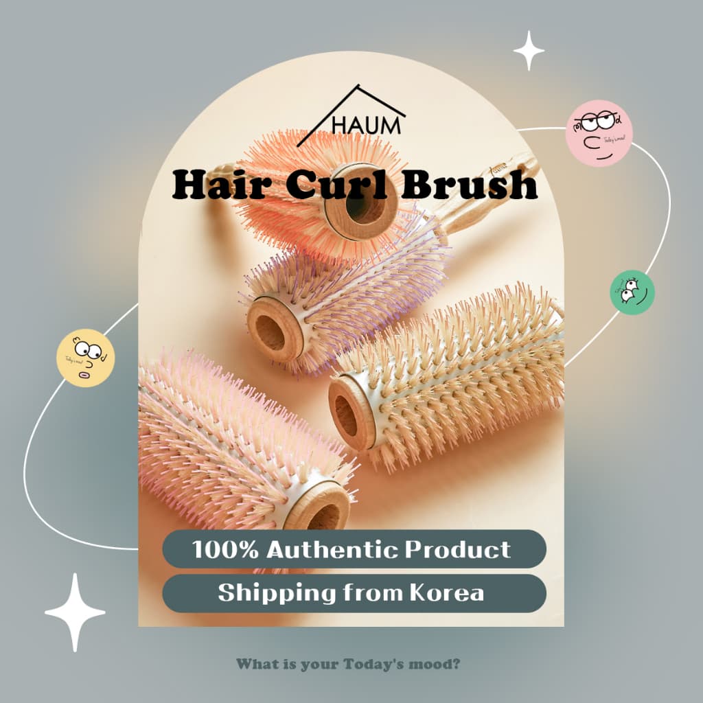 [HAUM] Escova De Cabelo Com Ventilação Seca , Estilo E Volumiza (4 Cores) | De Salão Coreano Secagem Rápida · Volume Up Desembaraçador Ferramenta K-Beauty