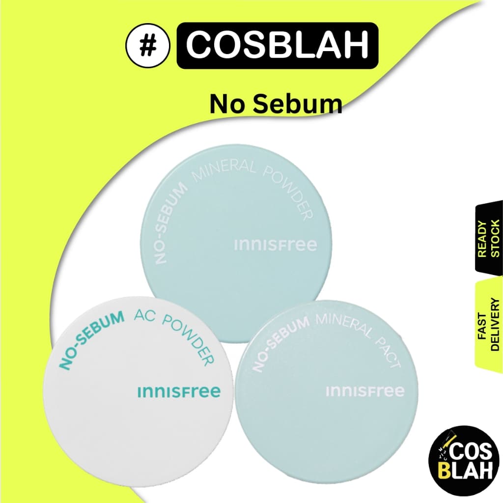 Innisfree Pó Mineral Sem Sebo 5g/AC Pacto 8.5g Hidratante 5g