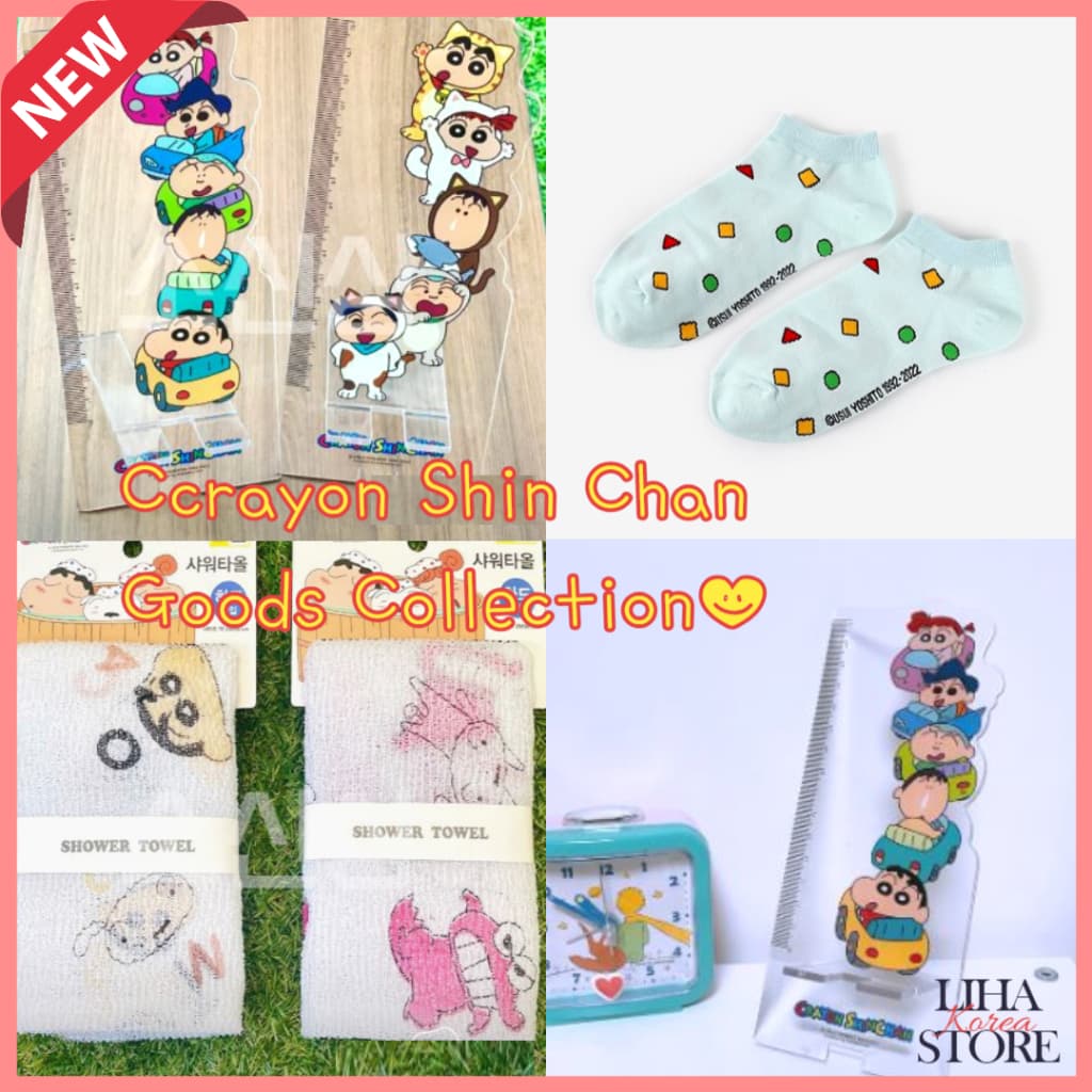 Daiso Korea Crayon Shin Chan Coleção De Mercadorias Ruler15cm/Meias/Toalha De Banho