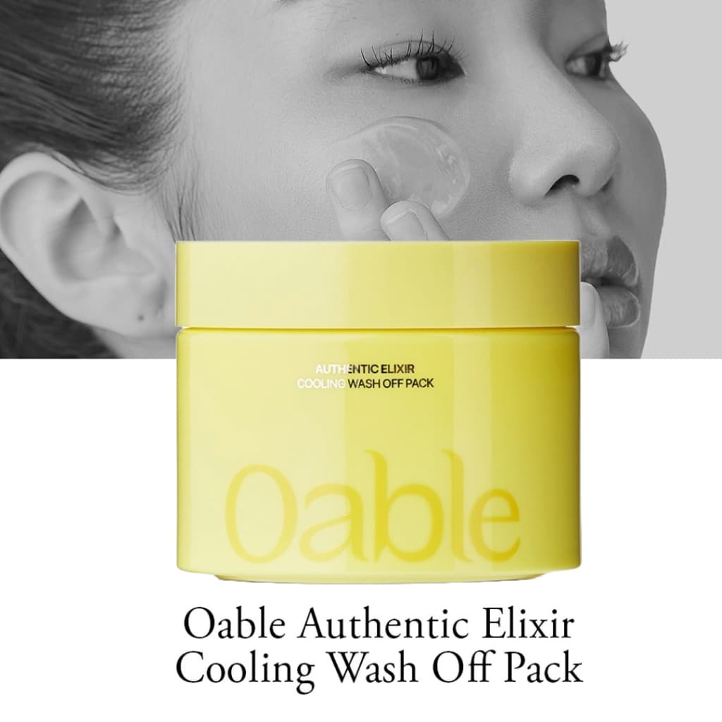 Máscara Lavável OABLE Authentic Elixir Cooling Cuidado com Poros & Brilho