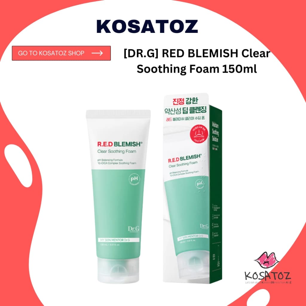 Dr.G Red Blemish Clear Espuma Calmante 150ml/De Limpeza De Umidade Para Manchas 150ml