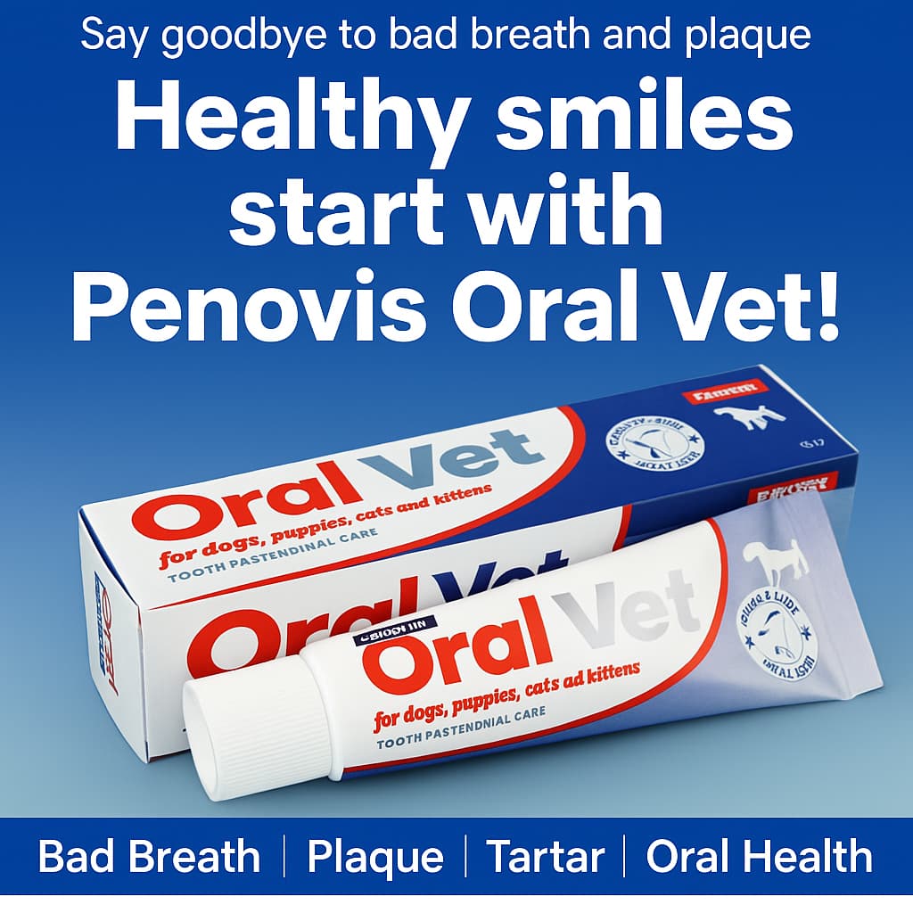 [Penovis OralVet] Pasta De Dente Para Animais De Estimação Cães E Gatos | Mau Hálito , Placa , Tártaro , Saúde Oral Prob