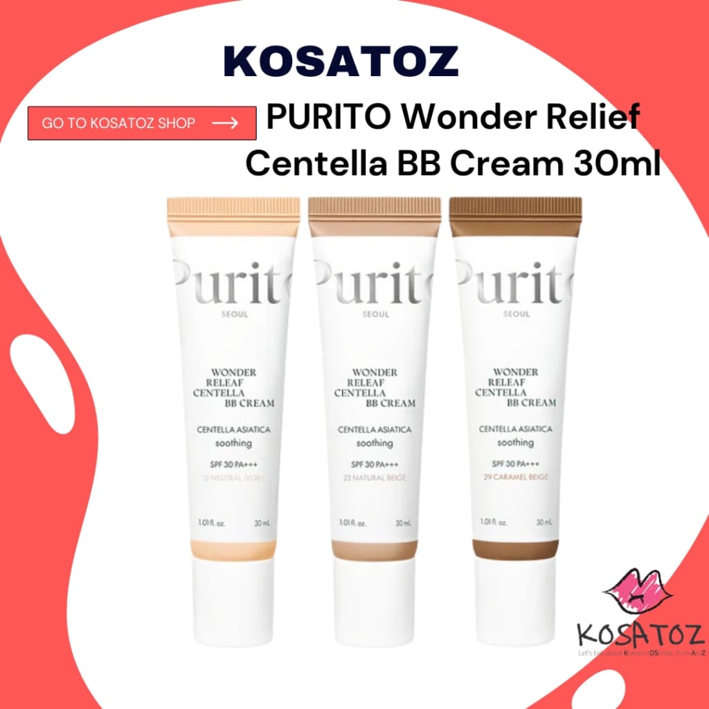 PURITO Wonder Relief Centella BB Creme 30ml/Cica Clearing Cream 30ml