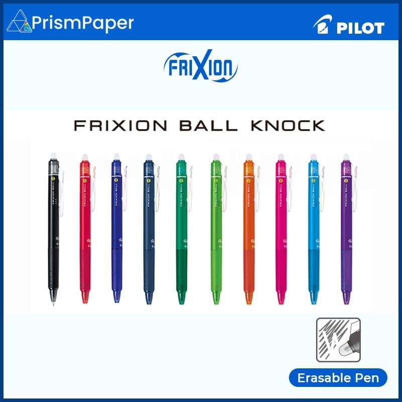 Caneta Apagável Pilot FriXion Ball Knock 0.5/0.7 Mm/Clicker Recarga Fabricada No Japão