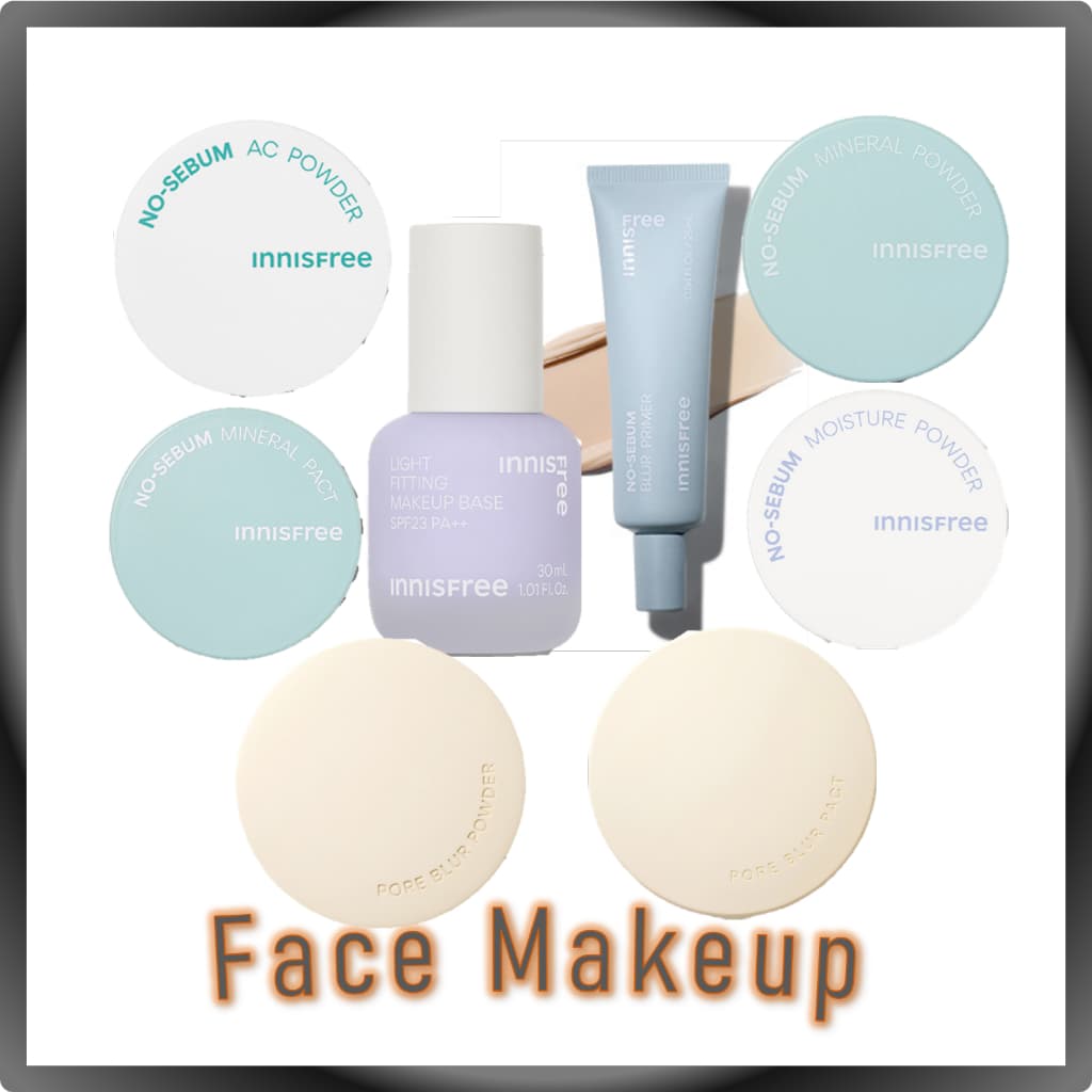 Maquiagem Facial innisfree (Pó Mineral Sem Sebo/Pato/Primeiro De Bolha , De Umidade Desfoque De Poros Ca , Base De Leve)
