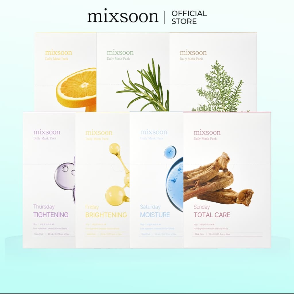 Coleção De Folhas De Máscara mixsoon-Hidratante , Calmante , Iluminador , Vitamina