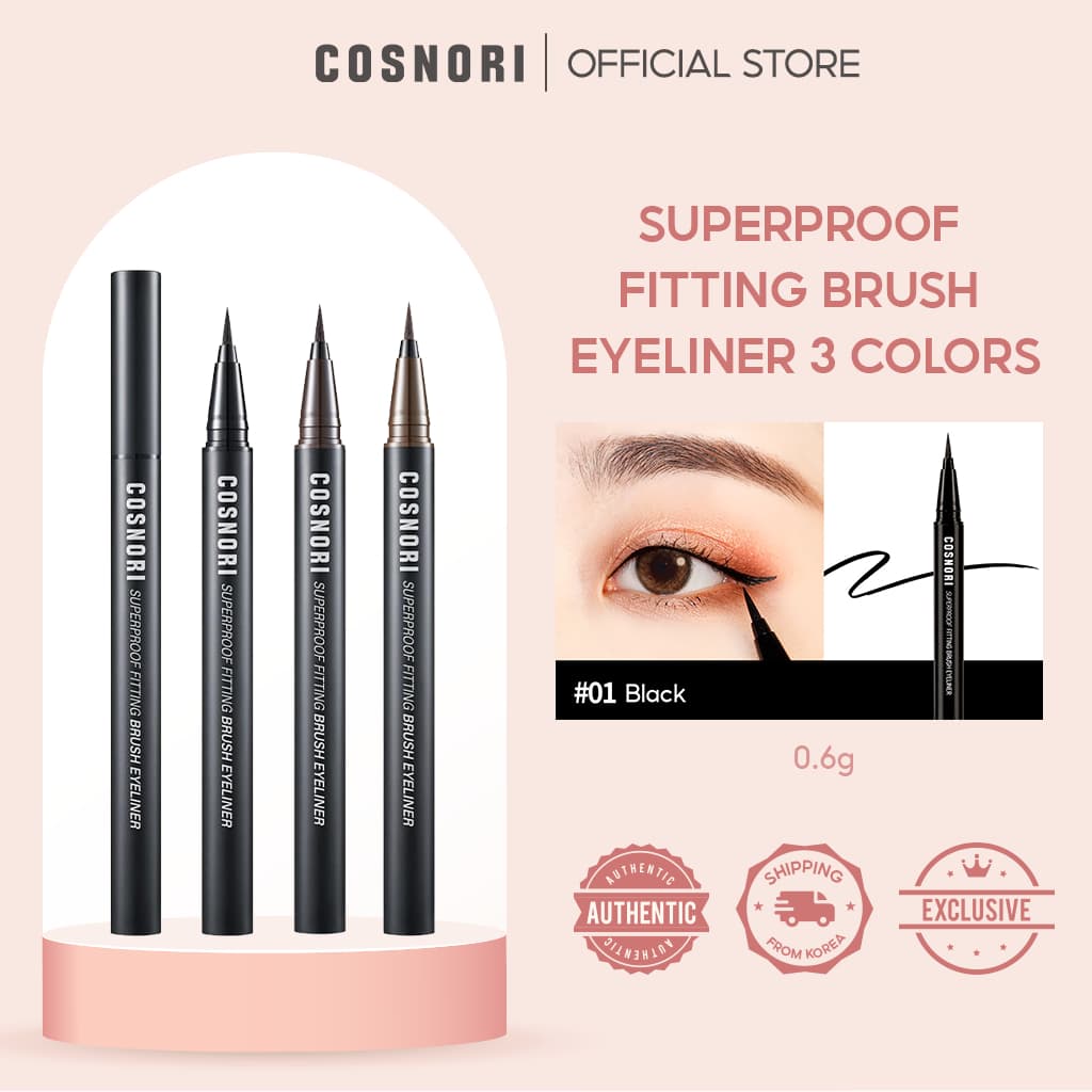COSNORI À Prova De Óleo Delineador Pincel De Encaixe Superproof 3 Cores