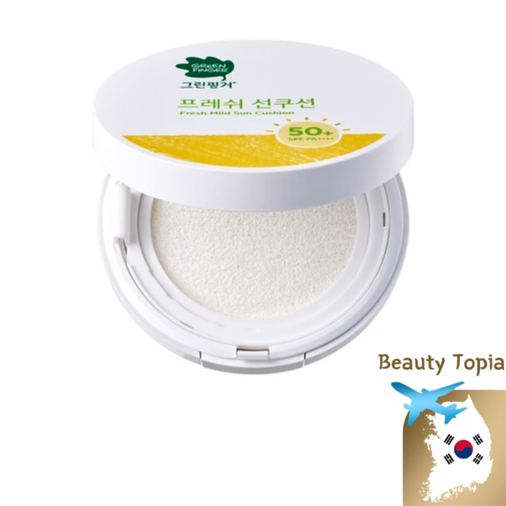 GREEN FINGER Fresh Mild Sun Cushion SPF50+ PA++++ 12g Protetor solar físico