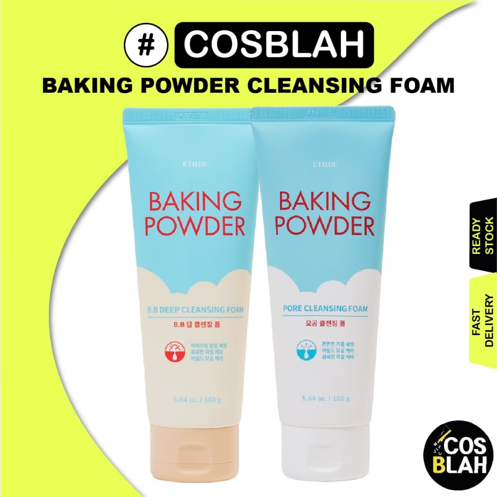 Etude House Baking Powder Pore Cleansing Foam 160g/300g/BB Espuma De Limpeza Profunda Crunch Scrub 200g