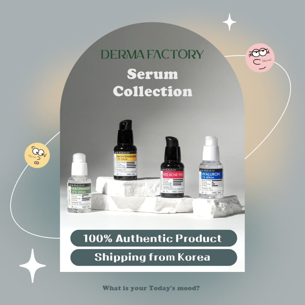 [Derma Factory] Soro De Essência De Cuidados Com A Pele | Niacinamida 20 % , Niacin Tranexamic 13 Hialuron 1 Casca De acne Vermelha AHA Exfoliation Care Wash-off DermaFactory Oliveyoung