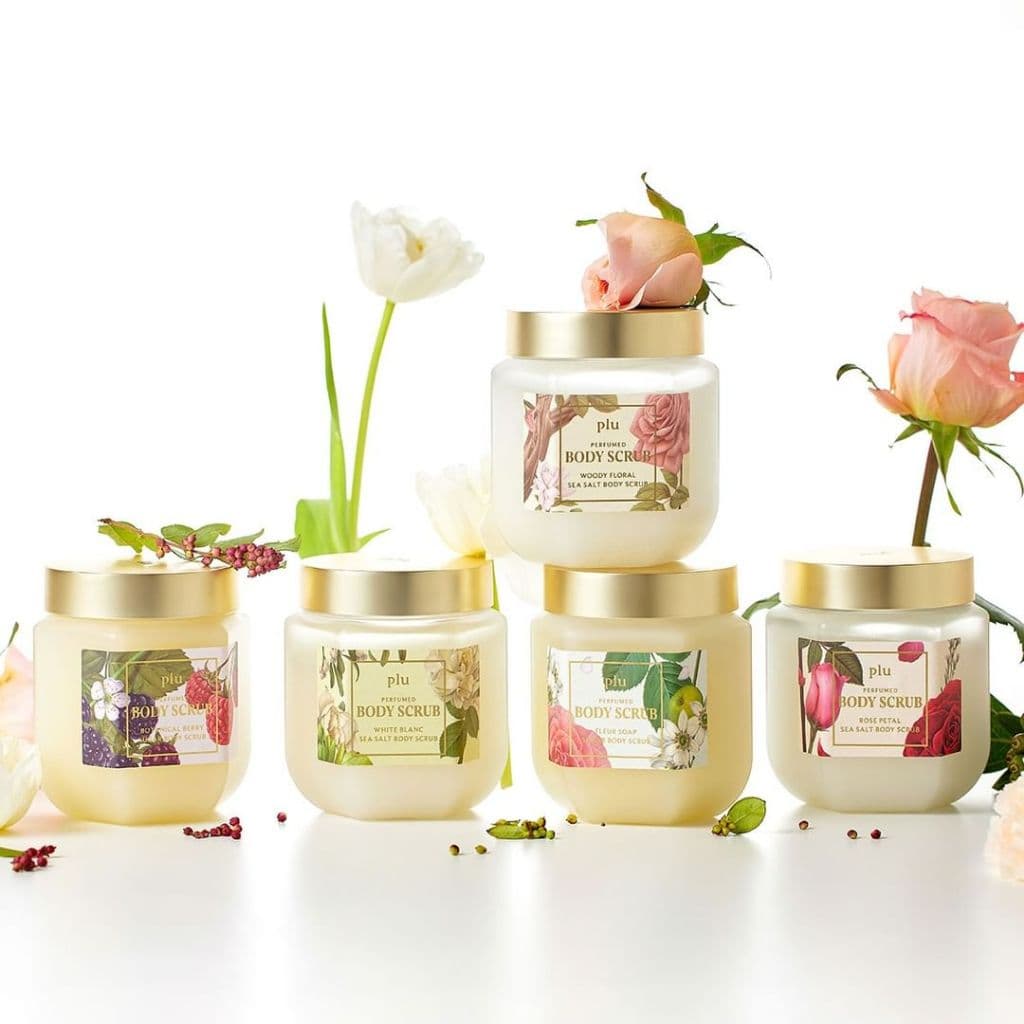 Esfoliante Corporal 5 Aromas PLU Perfumed Salt / Sugar Body  Scrub Esfolia, Hidrata e Ilumina a Pele sem Irritação 500g