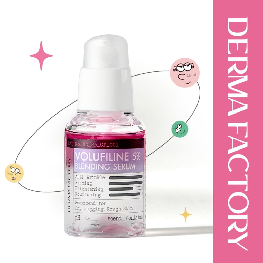 [Derma Factory] (1+1)Volufiline 5% Blending Serum Volufilina 5 % Soro De Mistura 30ml | Cosmético Coreano Anti-Rugas Firmeza Brilhante Nutritivo Hidratante Colágeno dermafactory
