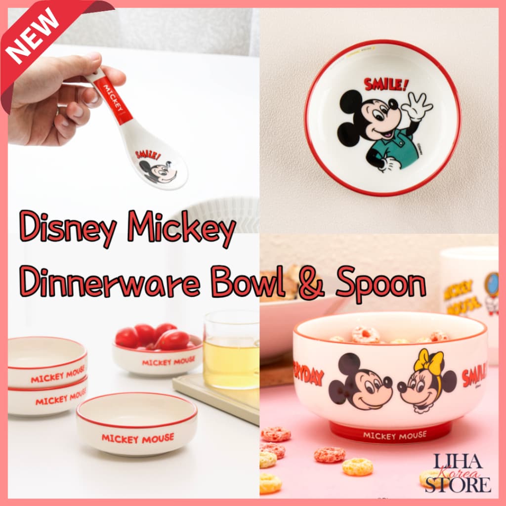 Disney Mickey Louça Tigela Colher Prato De Cerâmica