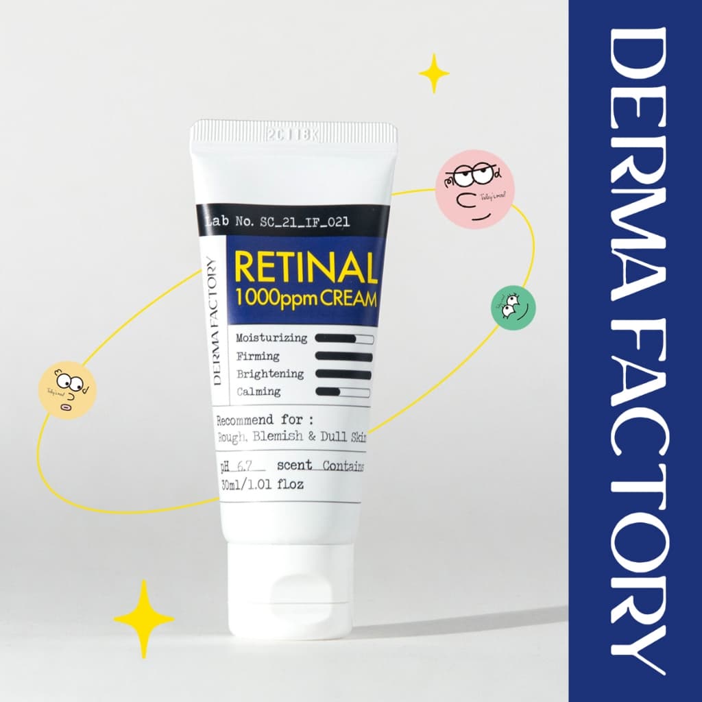 [Derma Factory] (1+1)Retinal 1000ppm Creme 30g | Cuidados Com A Pele Coreana DermaFactory Retinol De Alta Concentração
