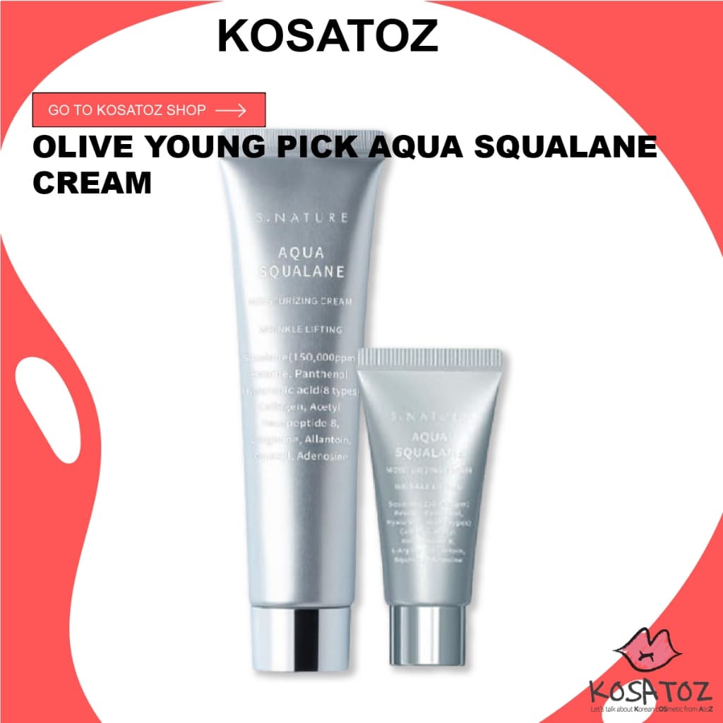 [S.Nature] Aqua Squalane Creme Hidratante 60ml/Toner/Soro Pad/Para Os Olhos