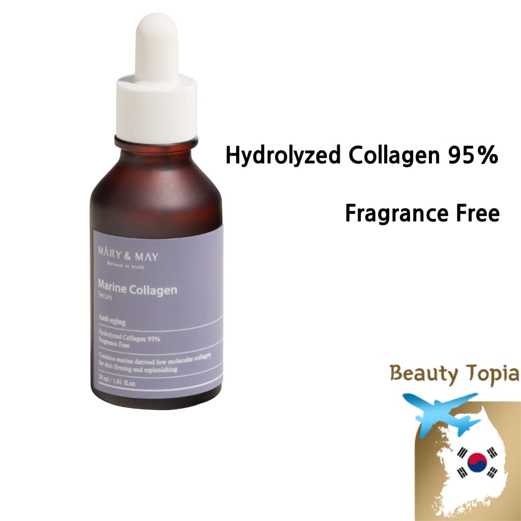 MARY & MAY serum de colágeno marinho Marine Collagen Serum 30ml anti rugas cuidado facial anti envelhecimento